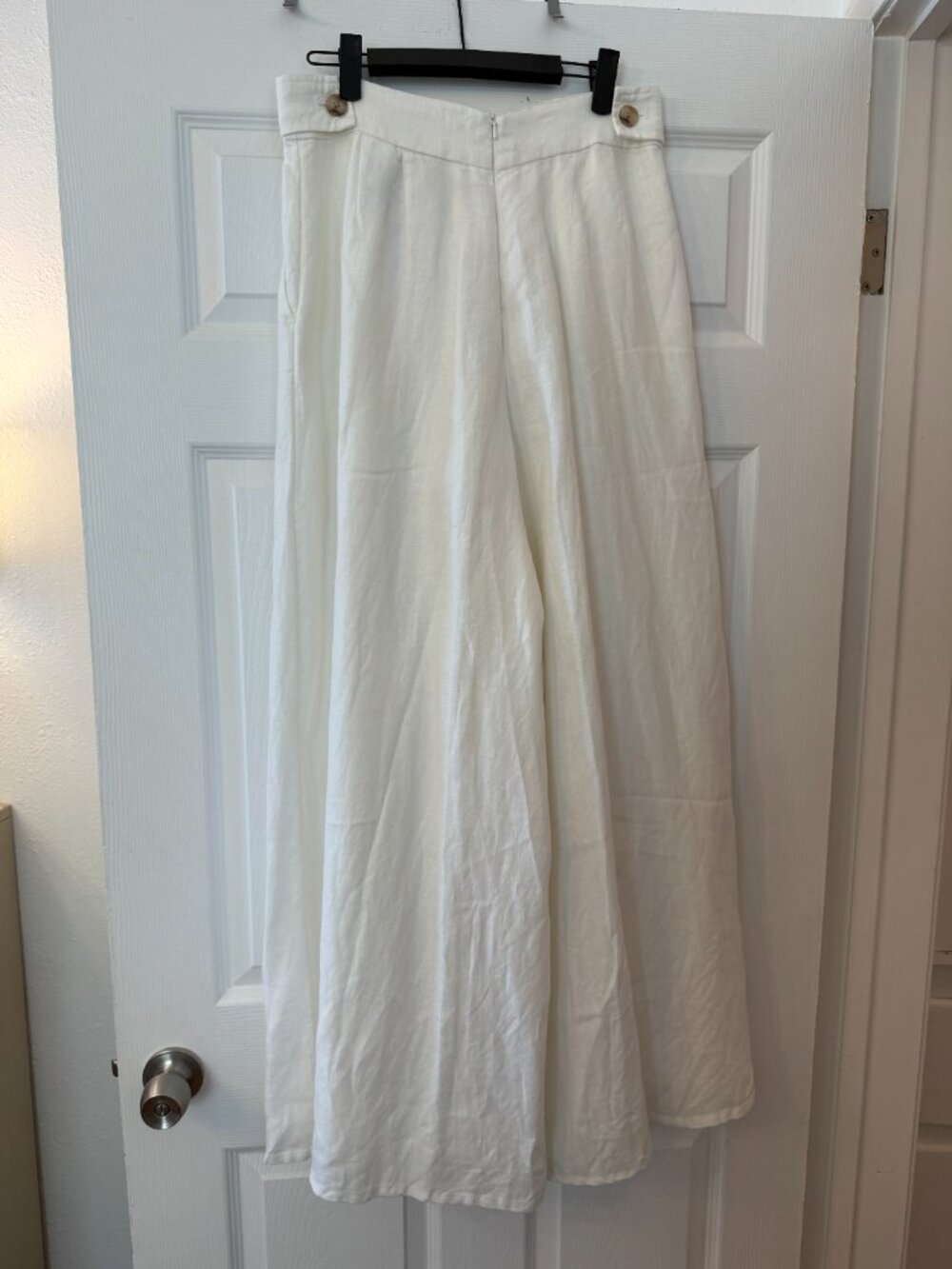 Banana Republic White Linen Wide Leg Palazzo Pants - Picture 7 of 11